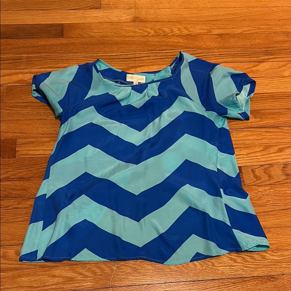 Blue Chevron Short Sleeve Tee